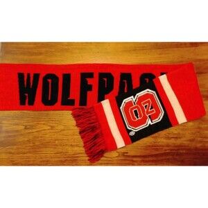 UNISEX 72" NCSU Soccer Scarf Red/Black/white